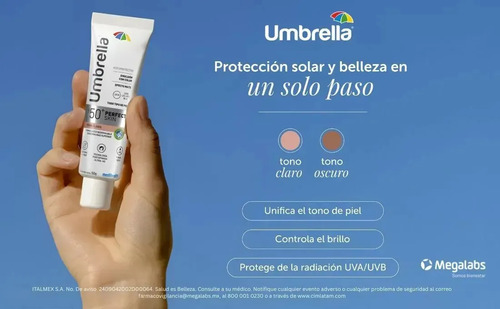 Protector Solar Umbrella Perfect Skin Fps50 Oscuro - Imagen 10