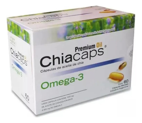 Aceite De Chia Premium Chiacaps 60 Cápsulas 1000mg