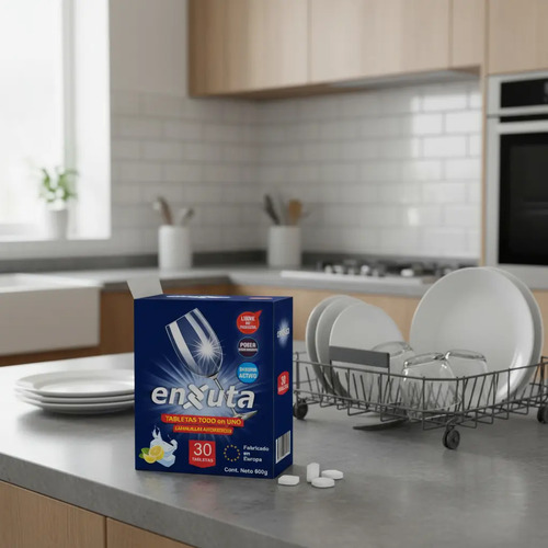 Enxuta Tabletas Todo En 1 Para Lavavajillas 30 Unidades - Imagen 2