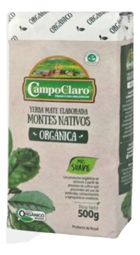 Yerba Mate Organica Campo Claro 500g Suave