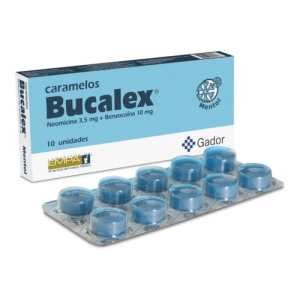 Bucalex Pastillas Antisépticas Calmantes Para Garganta X 10