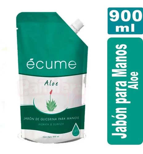 Jabón Líquido De Glicerina Ecume Aloe Repuesto 900ml - Imagen 2