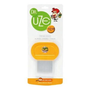 Peine Fino Dr Uze Tilyp Acero Dientes Liso 1u Con Lupa Antipiojos
