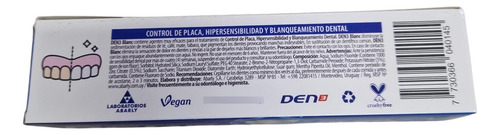 Crema Dental Den3 Blanc Farmacia Sangar - Imagen 2