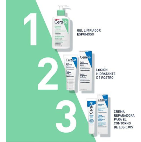 Cerave Gel Facial Limpiador Espumoso X236ml Sangar - Imagen 7