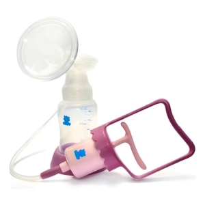 Extractor Manual Snow Bear Copa Silicona Suave Rosa Con Biberón Incluido