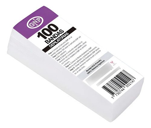 Bandas Depilatorias X100 Unidades Gnp De Tela Profesional