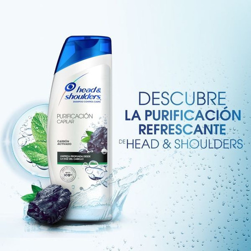 Shampoo Head & Shoulders Carbon Activado 180ml - Imagen 3