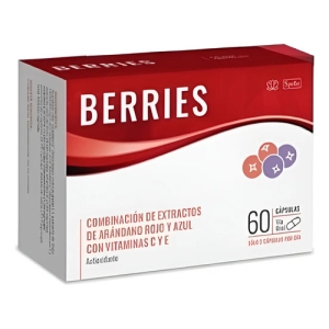 Berries X 60 Cápsulas Arándano Rojo Y Azul + Vitamina C + E