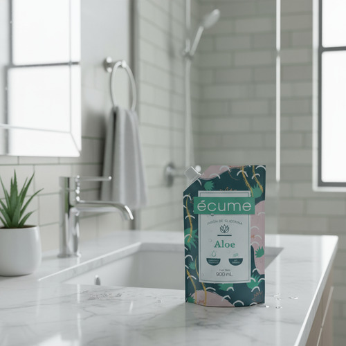 Jabón Líquido De Glicerina Ecume Aloe Repuesto 900ml - Imagen 3