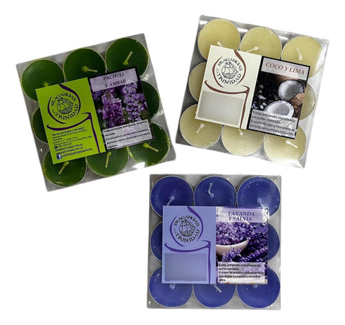 Velas Artesanales Aromatizadas Con Aceites Esenciales X9 Un.