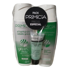 Primicia Sh Cabello Graso 250ml + Aco 250ml + Exf. Capilar