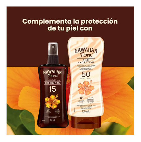 Hawaiian Tropic Aceite Bronceador Fps 15 - 240ml Spray - Imagen 9