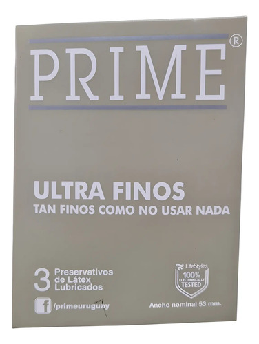 Preservativo Prime Ultrafino X3 Unidades. - Imagen 3