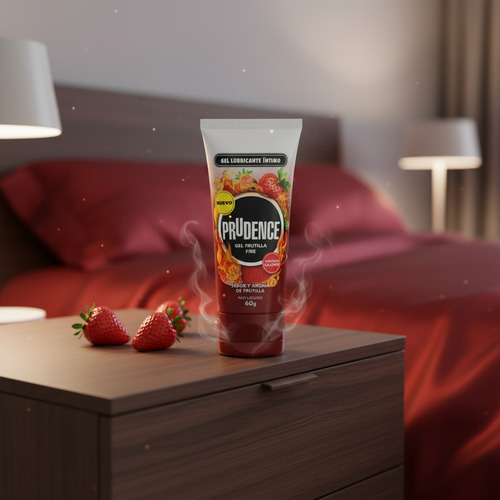 Gel Lubricante Prudence 60gr Sabor Y Aroma Frutilla Gel Fire - Imagen 2