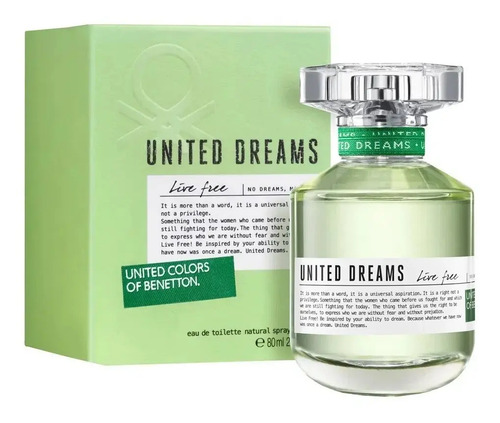 United Dreams Live Free Edt 80ml Para Mujer - Imagen 4