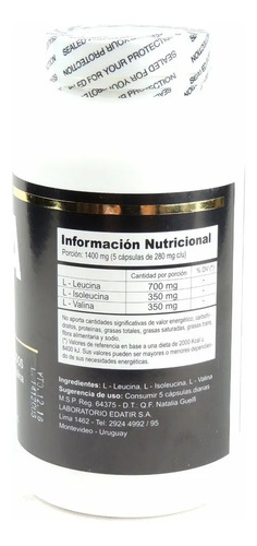 Aminoacido Ramificado Bcaa 1400 Sylab 180 Tab Recuperador Sabor Sin Sabor - Imagen 2