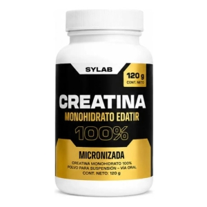 Creatina Monohidrato Sylab Polvo Vegano Sin Glúten 120g Pote