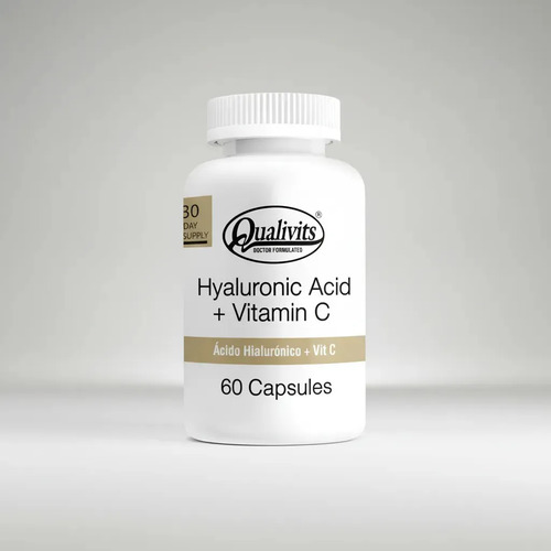 Suplemento Cápsulas Ácido Hialurónico 60mg Vitamina C 40mg Qualivits Sin Sabor - Imagen 4
