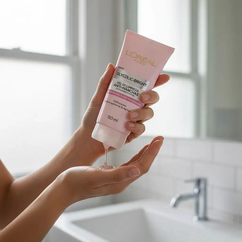 Gel Limpiador Anti-manchas Glycolic Bright De L'oréal Paris Todo Tipo De Piel Día/noche - Imagen 3