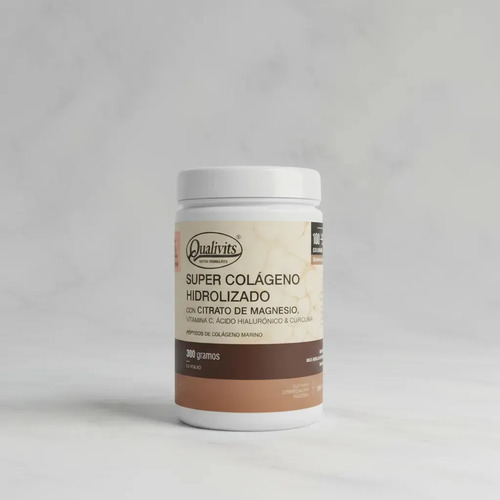 Super Colágeno Hidrolizado Qualivits Sabor Natural + Citrato Magnesio 300g