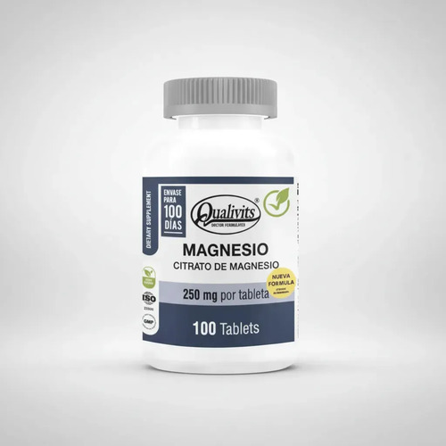 Citrato De Magnesio Qualivits(R) 250mg X 100 Tabletas - Imagen 5