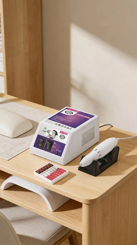Torno Para Uñas Profesional GNP 25000 RPM. Color Blanco. Manicuría Pedicuría Control De Velocidad Reversa Incluye Fresas Lijas Porta Lápiz 220V Garantía Oficial - Imagen 9