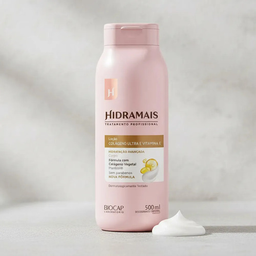 Loção Hidratante Colágeno E Vitamina E 500ml Hidramais Tipo De Embalagem Pote Fragrância Colageno - Imagen 4