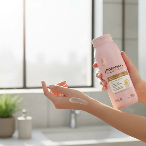 Loção Hidratante Colágeno E Vitamina E 500ml Hidramais Tipo De Embalagem Pote Fragrância Colageno - Imagen 3