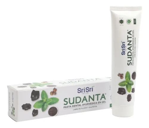 Pasta Dental Ayurvédica Gel Sudanta Efecto Blanqueador 100gr Vegana Sin Tacc