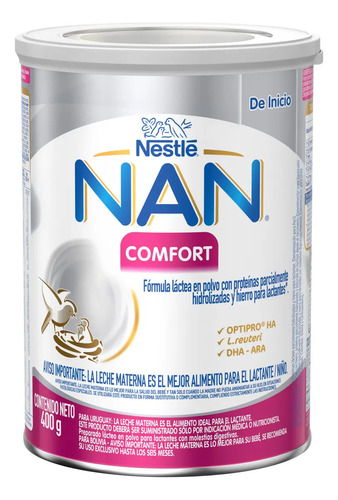 Leche De Fórmula En Polvo Sin Tacc Nestlé Nan Comfort En Lata De 1 De 400g - 0 Meses A 1 Años