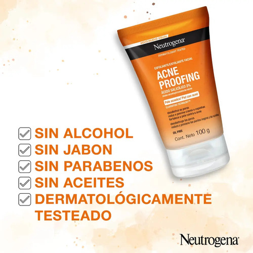 Neutrogena Acne Proofing Gel Exfoliante Reduce Granos 100ml - Imagen 3