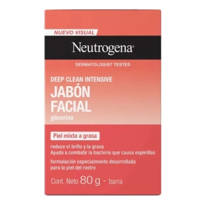 Jabón Facial En Barra Neutrogena Deep Clean Intensive 80g Momento De Aplicación Día/noche Tipo De Piel Mixta A Piel Grasa Normal A Grasa