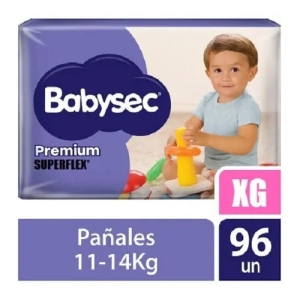 Pañales Babysec Premium Sin Género Xg X 96 Unidades Extra Grande (xg)