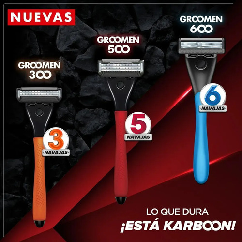 Groomen 500 Rasuradora Hombre Con 5 Navajas Y 1 Rastrillo - Imagen 7