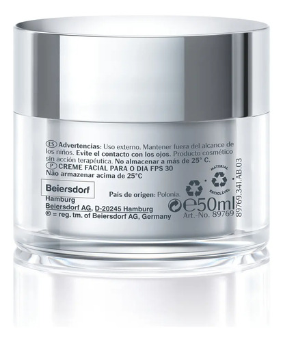 Crema Eucerin Hyaluron Filler Eucerin Día Para Todo Tipo De Piel De 50ml/50g 30+ Años - Imagen 2