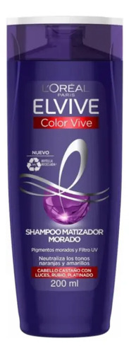Shampoo Morado Matizador Elvive Purple Color Vive - 200ml