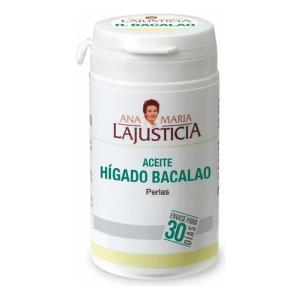 Aceite Higado Bacalao Ana María Lajusticia 90 Perlas Sin Sabor Suplemento Omegas