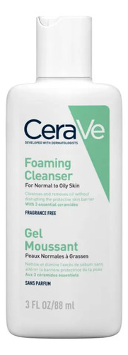 Cerave(R) Gel Limpiador Espumoso 88ml | Piel Normal A Grasa Día/noche