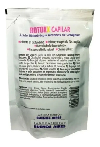 Botoxx Capilar Reestructurante Rejuvenece Mary Bosques 250g - Imagen 6