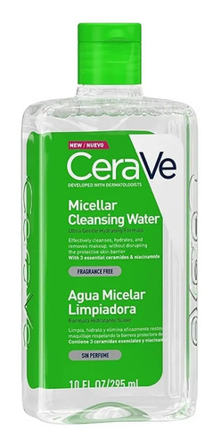 Agua Micelar Cerave Limpiadora E Hidratante Facial De 295ml