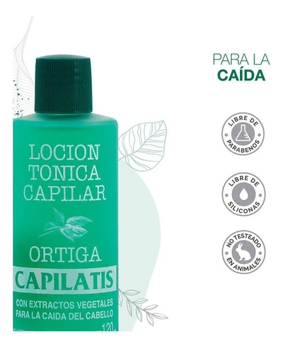 Capilatis Ortiga Loción Tónica Concentrada X 60ml Para Caida - Imagen 8