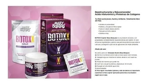 Botoxx Capilar Reestructurante Rejuvenece Mary Bosques 250g - Imagen 8