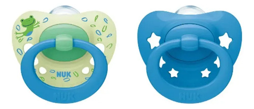 Chupetes Nuk Signature X2 Unidades Anatómico Silicona Estuch Color Verde Período De Edad 6-18 Meses