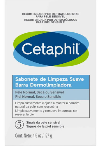 Barra Dermolimpiadora Cetaphil 127 G Fragancia Sin Fragancia