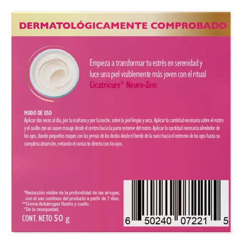 Crema Neuro-zen Cicatricure Día/noche De 50g 30+ Años - Imagen 3