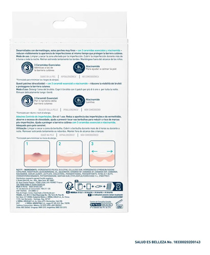 Cerave Parches Control Imperfeccion 22p Piel Tendencia Acné Todo Tipo De Piel Día/noche - Imagen 9