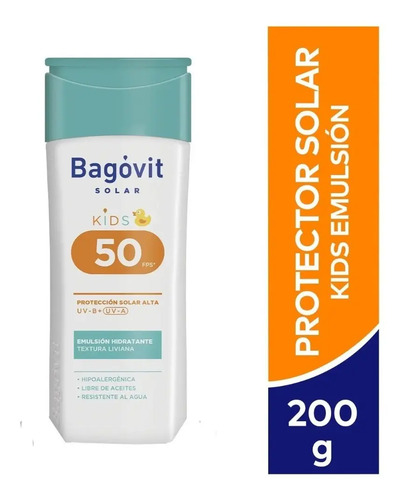 Protector Solar Bagovit Niños Emulsión Fps50 200 Ml