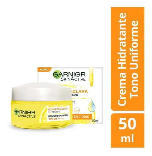 Crema Hidratante Garnier Skinactive Express Aclara 50 Ml Todo Tipo De Piel Día - Imagen 2