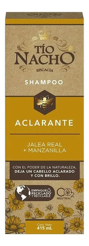 Shampoo Tío Nacho Aclarante X 415 Ml Jalea Real Manzanilla - Imagen 6